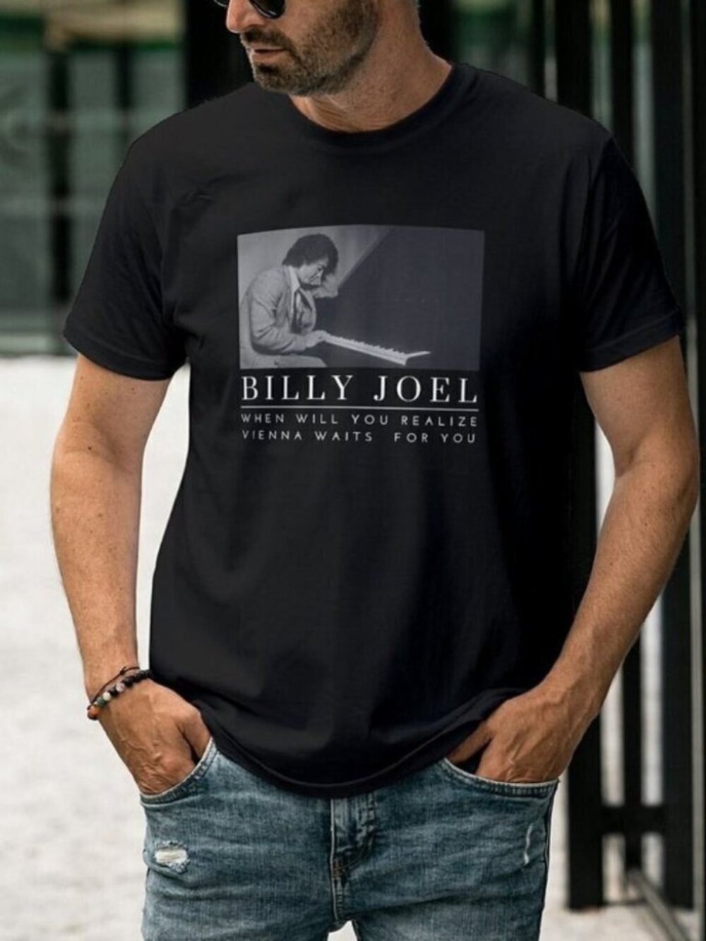 Billy Joel Vienna Classic Piano Rock Fan T-Shirt 276